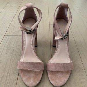 Maje Nude Platform Heel Open Toe